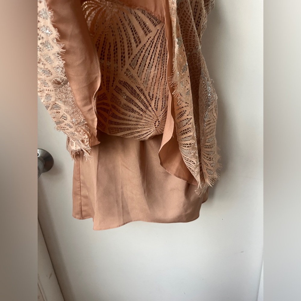 Jonathan Simkhai Metallic Mini Dress Nude size 2 - Picture 15 of 16